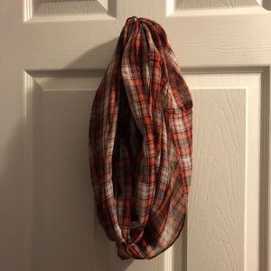 Plaid infinity scarf